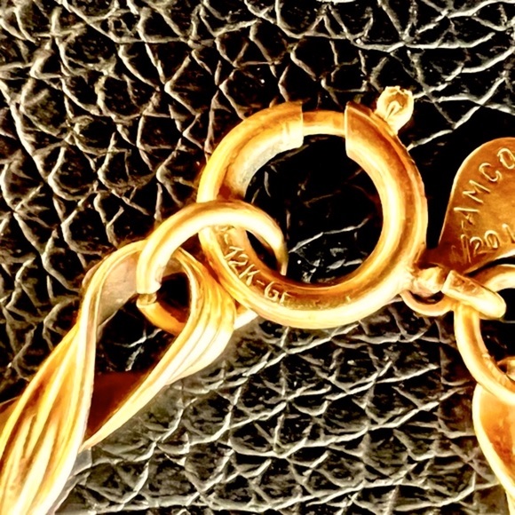 AMCO 1/20 14k Gold Filled Bracelet Vintage Faux Pearls - Picture 7 of 10